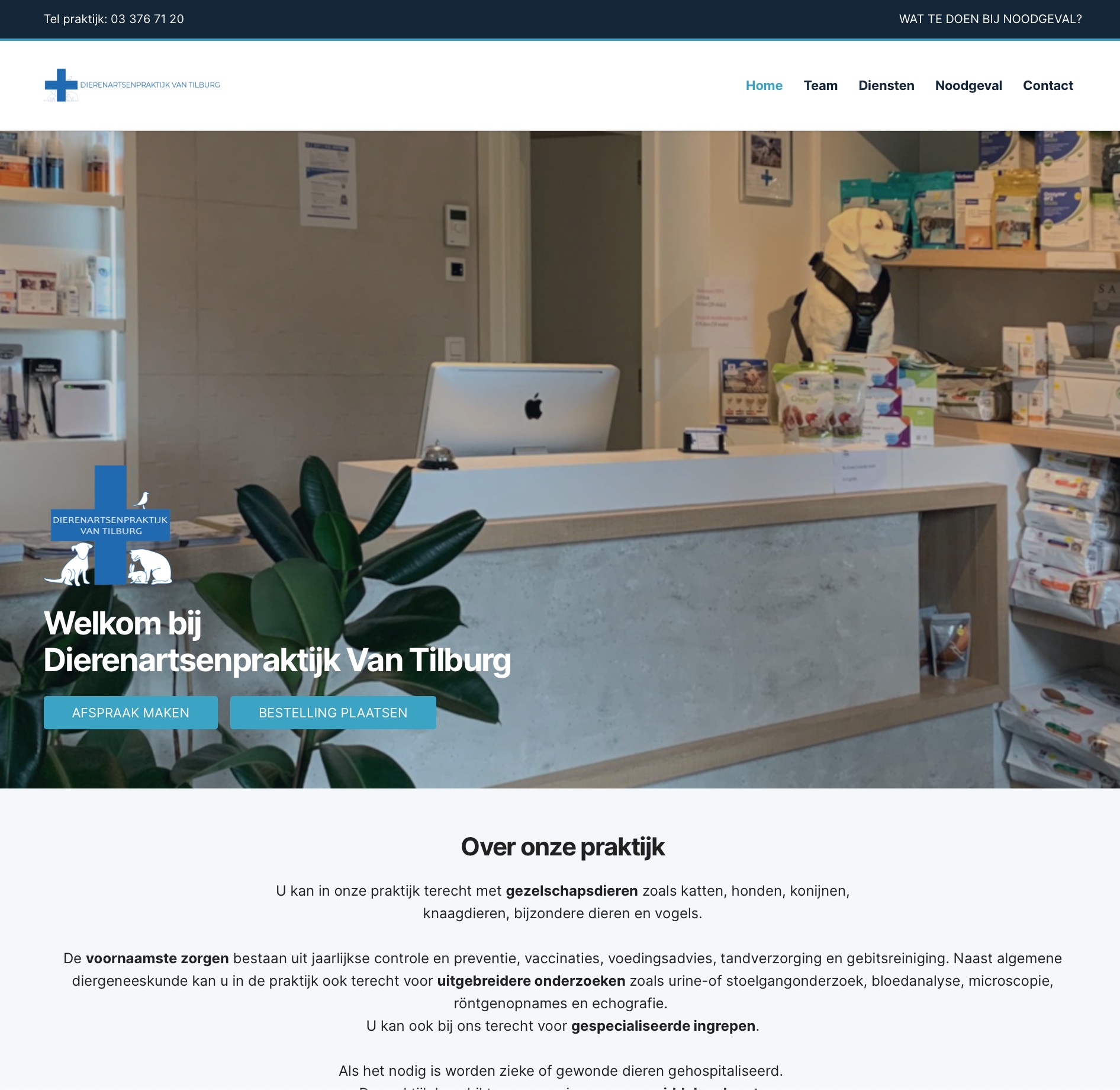 website preview dierenartsvantilburgdavid.be